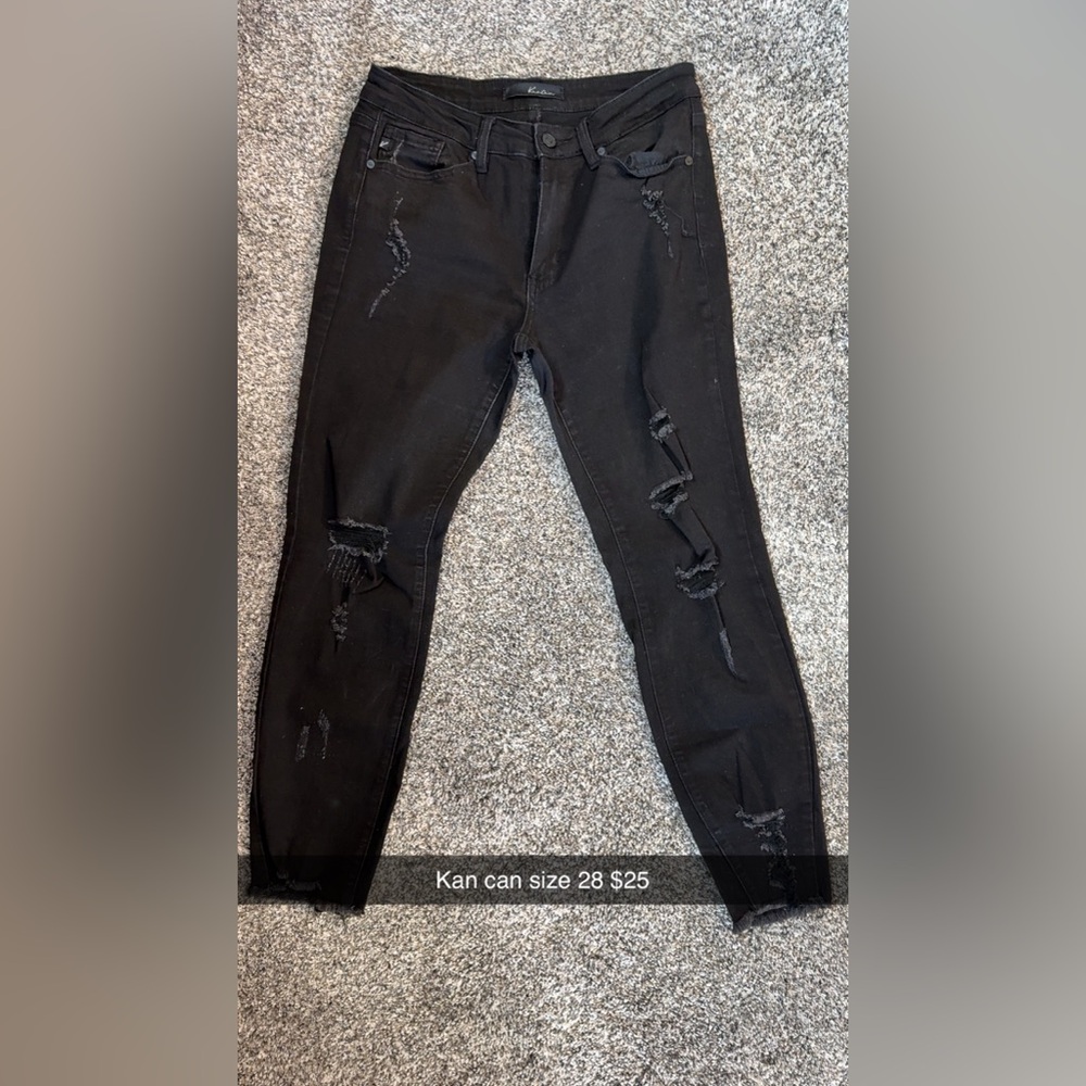 KanCan Black Distressed Skinny Jeans